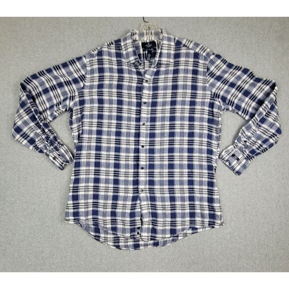 Buttoned Down Shirt Mens Size XL Slim Plaid - Picture 1 of 8